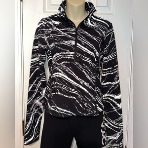 PINK active reflective black & white top